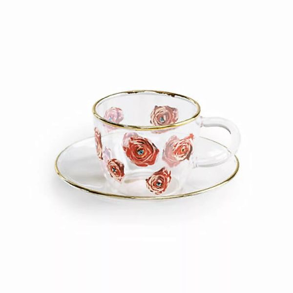 Kaffeetasse Toiletpaper - Roses glas bunt - Seletti - Bunt günstig online kaufen