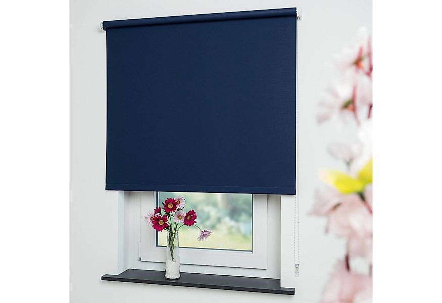 Seitenzugrollo Uni, Liedeco, verdunkelnd, mit Bohren, verschraubt günstig online kaufen