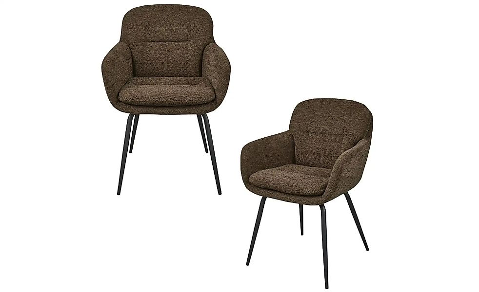 WOOOD Esszimmerstuhl 2er-Set  Runa ¦ braun ¦ Maße (cm): B: 59 H: 82 Stühle günstig online kaufen