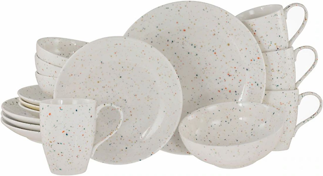 CreaTable Kombiservice »Confetti, Kombi-Service 16-tlg.«, (Set, 16 tlg.), U günstig online kaufen