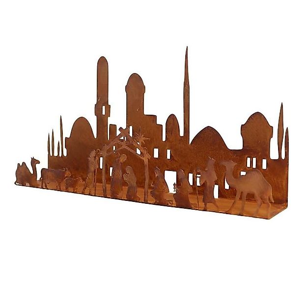 Rostikal Krippe Krippe Weihnachten Kerzenhalter Metall Deko, Echter Rost günstig online kaufen