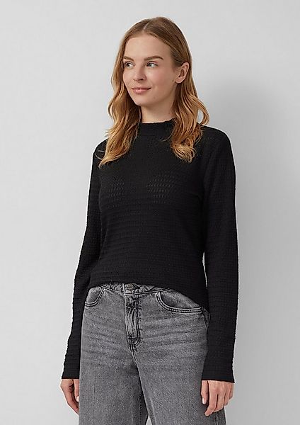 s.Oliver Langarmshirt T-Shirt Longsleeve mit offener Struktur im Slim-Fit günstig online kaufen