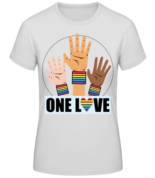 One Love Hände · Frauen Basic T-Shirt günstig online kaufen