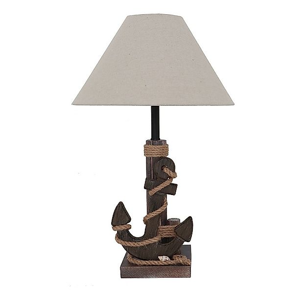 Grafelstein Tischleuchte Tischlampe ANKER braun D35cm aus Holz mit Muscheln günstig online kaufen
