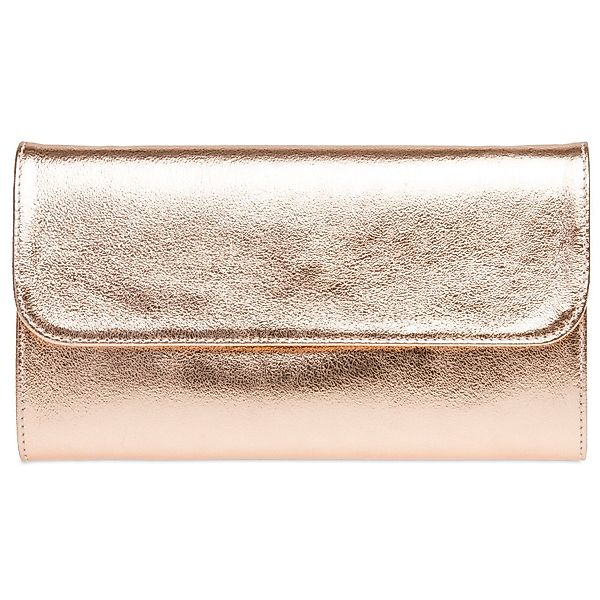 Caspar Clutch Abendtasche Metallic Leder Damen günstig online kaufen