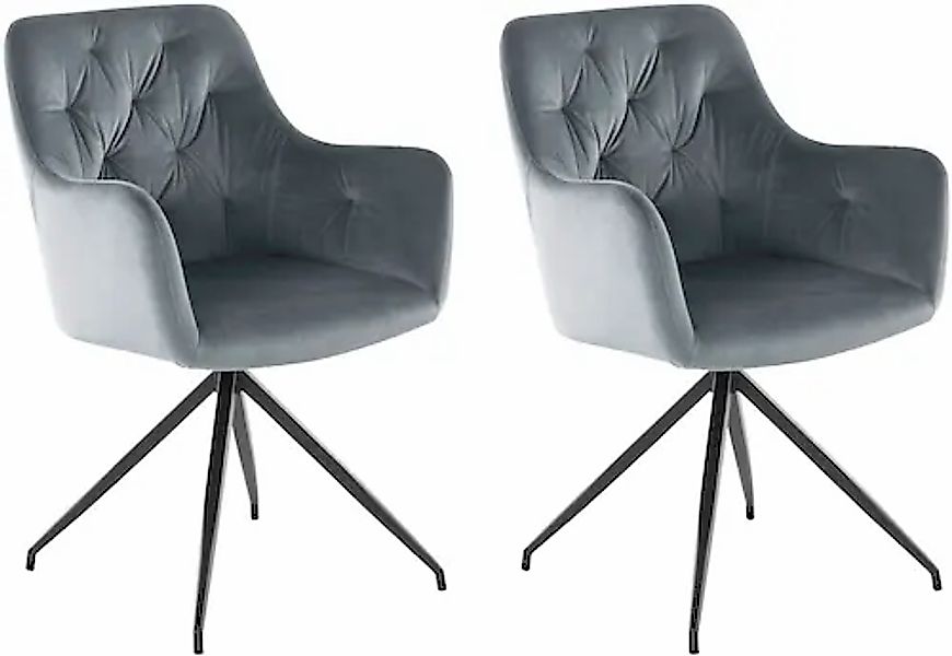 INOSIGN Esszimmerstuhl »Tina« (Set) 2 Stk. Veloursstoff Schalenstuhl mit so günstig online kaufen