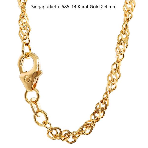 HOPLO Goldkette Goldkette Singapurkette Länge 42cm günstig online kaufen
