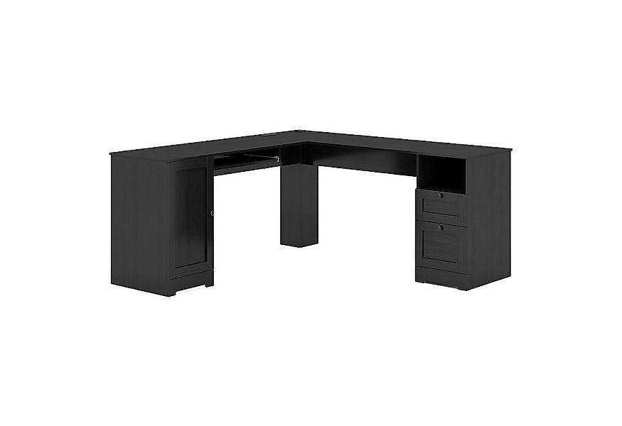 COSTWAY Eckschreibtisch, Computertisch mit Ladestation, Schrank, 2 Schublad günstig online kaufen