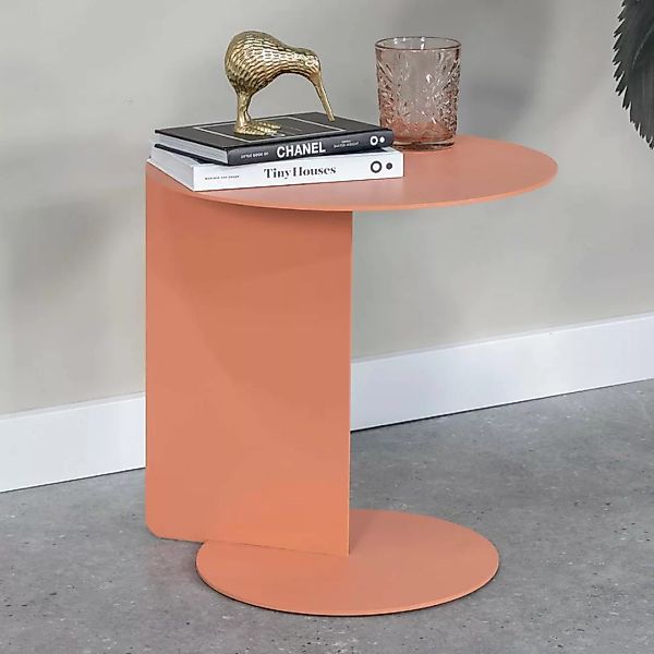 Sofatisch Couchtisch in Terracotta aus Metall günstig online kaufen