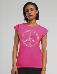 Youth Designz Print-Shirt "Peace Flowers" Damen günstig online kaufen