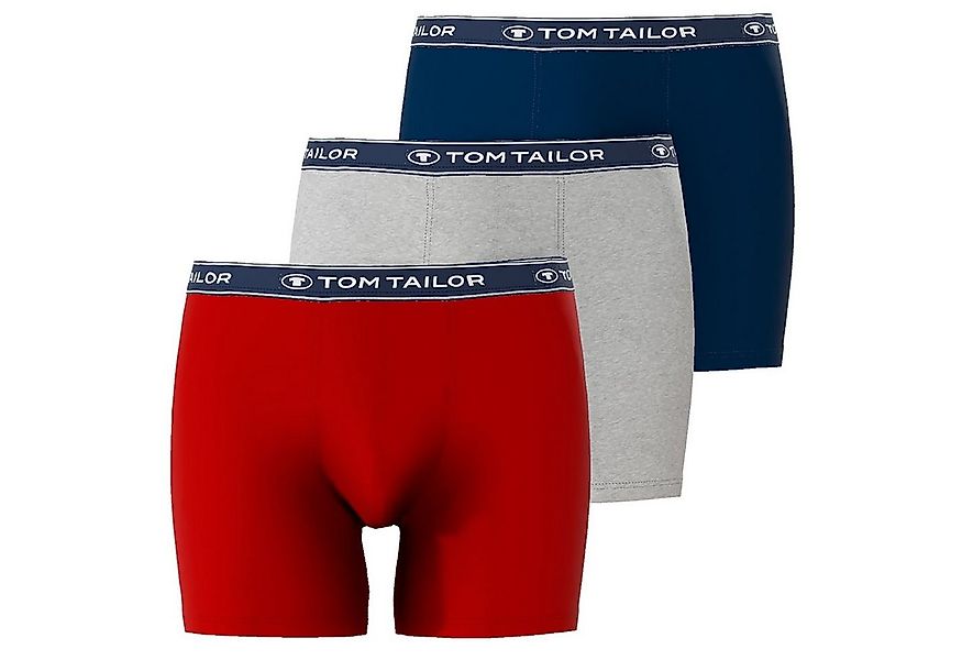 TOM TAILOR Boxershorts (3-St) mit längerem Bein, ohne Eingriff, knitterfrei günstig online kaufen