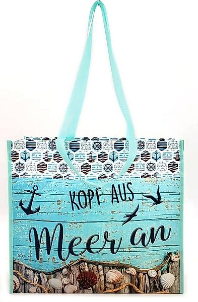 ELLUG Einkaufsshopper Maritime laminierte Einkaufstasche „Kopf aus Meer an“ günstig online kaufen