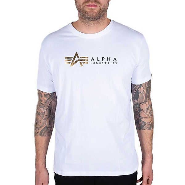 Alpha Industries Label Foil Print Kurzärmeliges T-shirt 3XL White günstig online kaufen