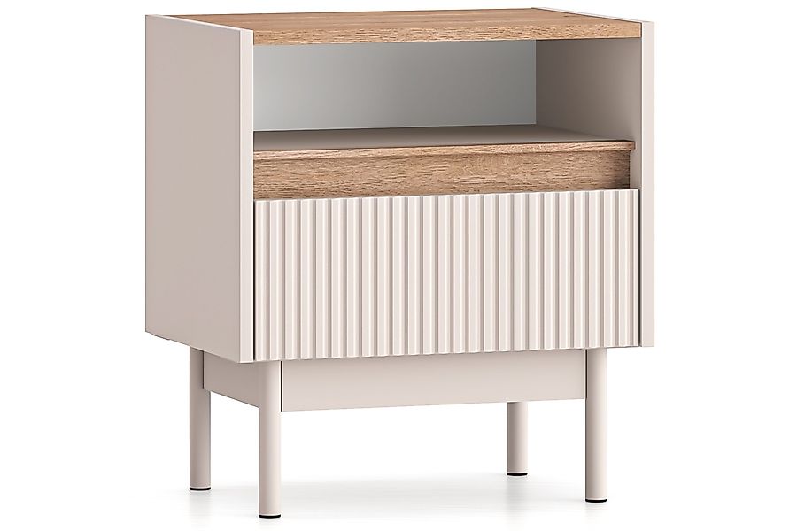 KONSIMO® Nachttisch NALIA Nachtschrank, geriffelte Fronten, günstig online kaufen
