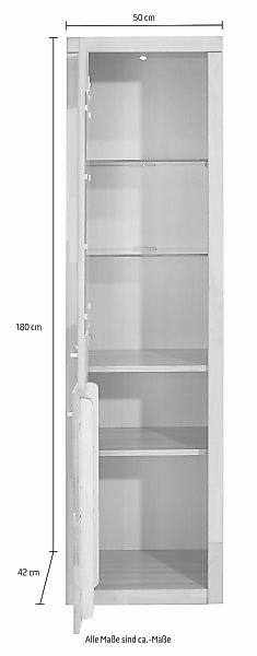 Home affaire Vitrine "Ribe,180cm hoch,5 Fächer,2 Glasböden variabel einsetz günstig online kaufen