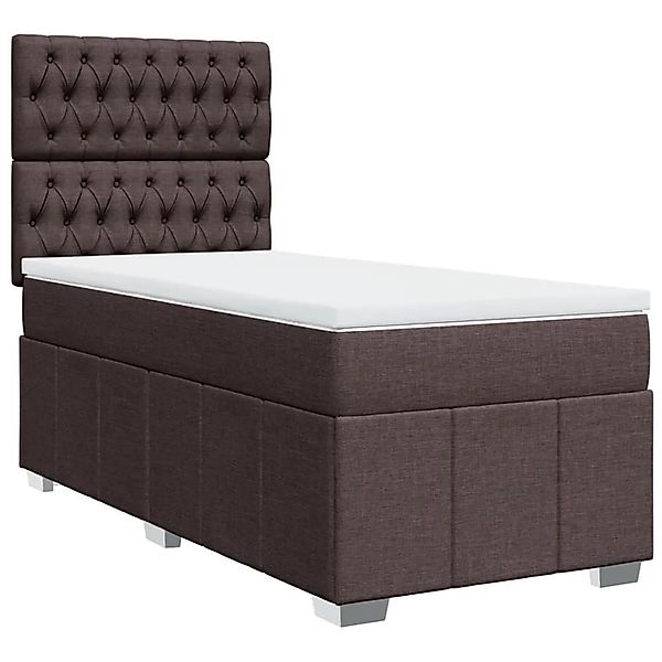 vidaXL Boxspringbett mit Matratze Dunkelbraun 80x200 cm Stoff 3291505 günstig online kaufen