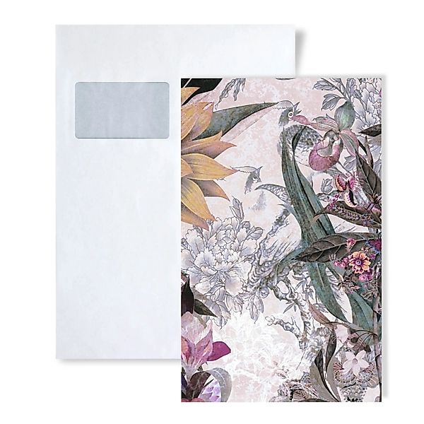 PROFHOME 1 MUSTERSTÜCK S-381775-GU DIN A4 MUSTER der Floralen Tapete günstig online kaufen