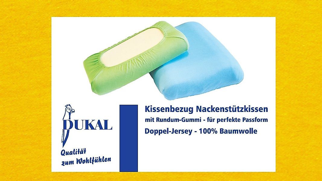DUKAL Kissenbezüge Nackenstützkissen, aus hochwertigem DOPPEL-Jersey, günstig online kaufen