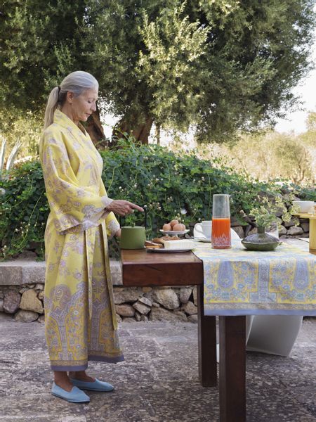 Bassetti Kimono IND ROSES, lang, Baumwolle, günstig online kaufen