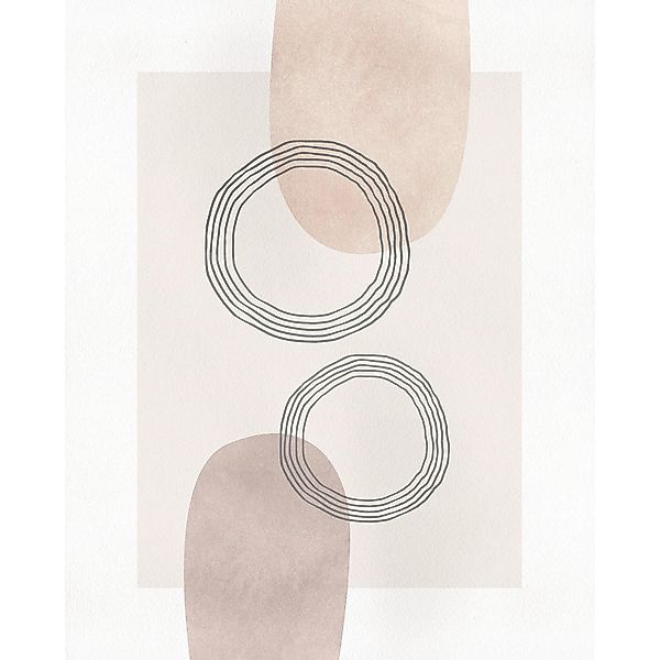Komar Poster Line Art Circles Abstrakt B/L: ca. 40x50 cm günstig online kaufen