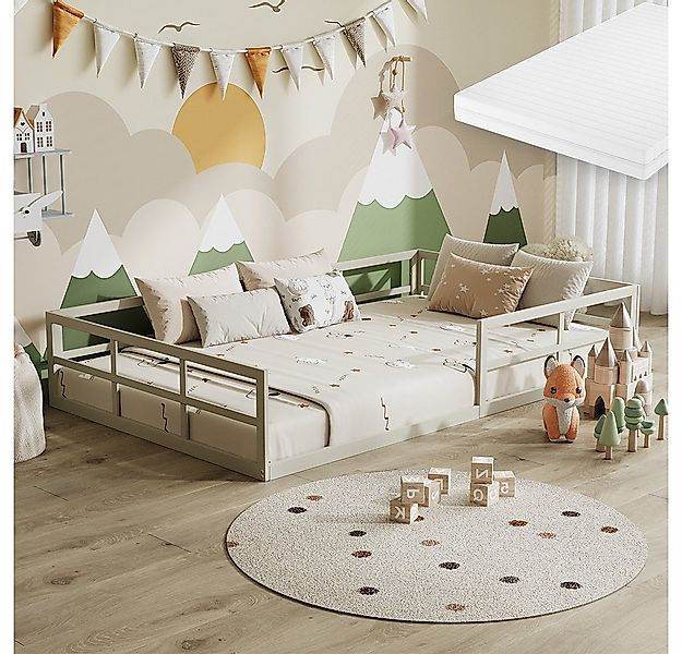 VitaliSpa® Kinderbett Minno, Greige, 120x200 mit Matratze günstig online kaufen