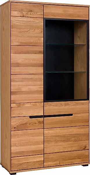 Home affaire Vitrine "Vitrine LOLA B/T/H: 102,5/196,5/40,5cm" Eiche teilmas günstig online kaufen