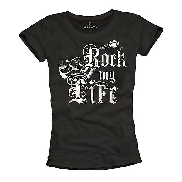 MAKAYA T-Shirt Rockige Damen Tops Musik günstig online kaufen