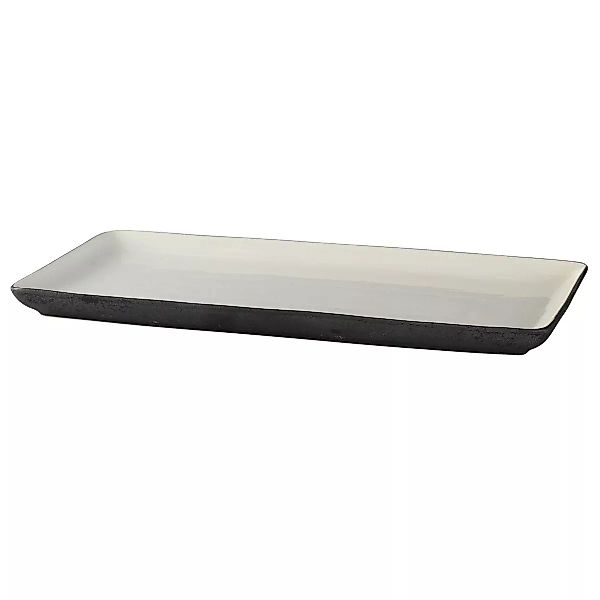 Esrum Teller 18 x 36cm Weiß-grau günstig online kaufen