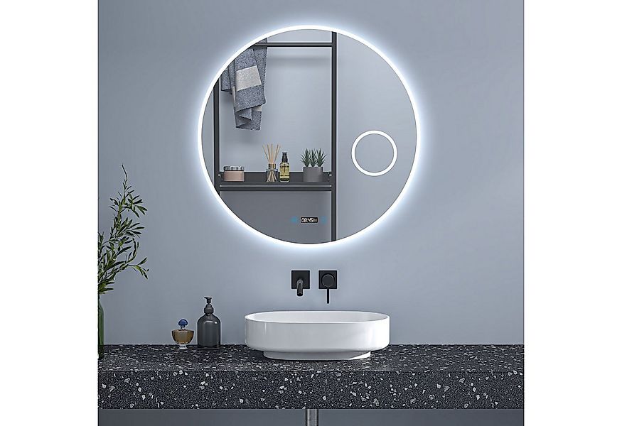 Aica Sanitär Badspiegel Rund Badezimmerspiegel mit LED Beschlagfrei + Dimmb günstig online kaufen