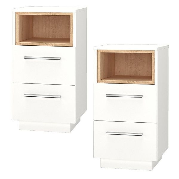 Vicco Nachtschrank Beatrice, Weiß/Sonoma, 36 x günstig online kaufen
