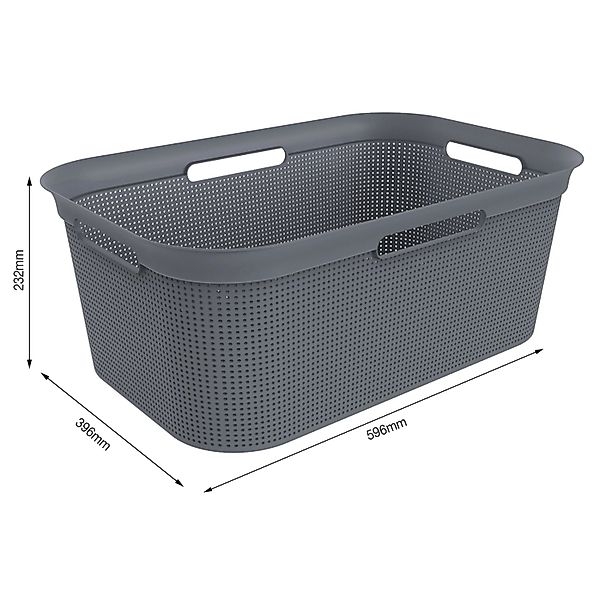 ROTHO Wäschekorb Brisen Wäschekiste 40l mit 4 Griffen, Wäsche einfach organ günstig online kaufen