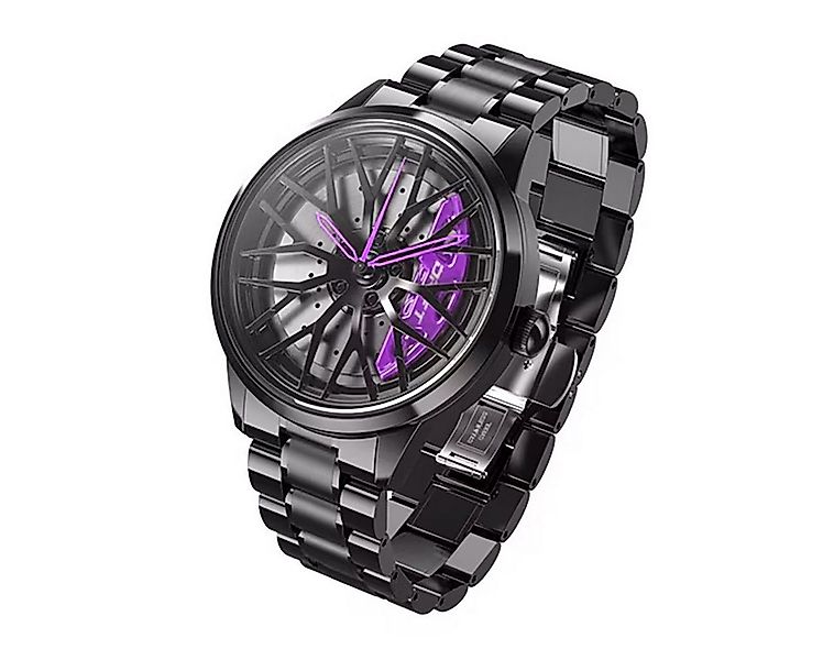 DRIFTELEMENT Quarzuhr MOTORSPORT FELGENUHR, Dreidimensionales Felgendesign günstig online kaufen