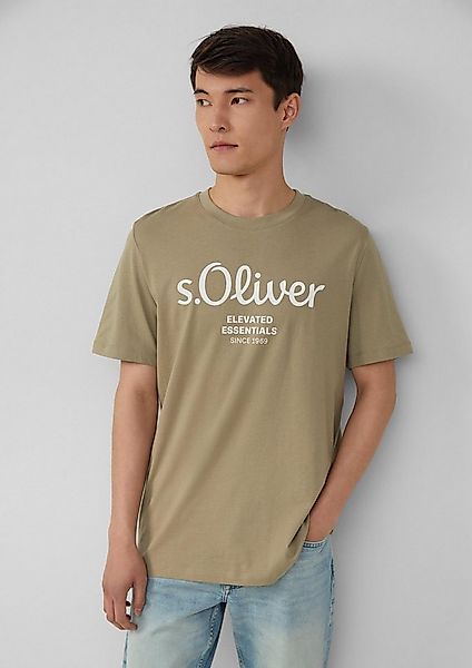 s.Oliver Kurzarmshirt T-Shirt Baumwoll-T-Shirt mit Logo-Print günstig online kaufen