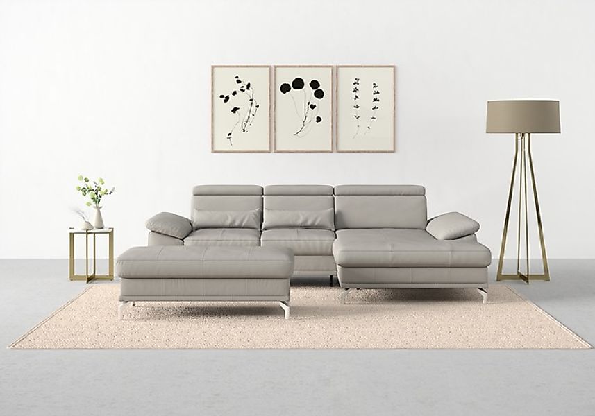 sit&more Ecksofa "Cabrio L-Form, mit Sitztiefenverstellung, Arm- und Kopfte günstig online kaufen