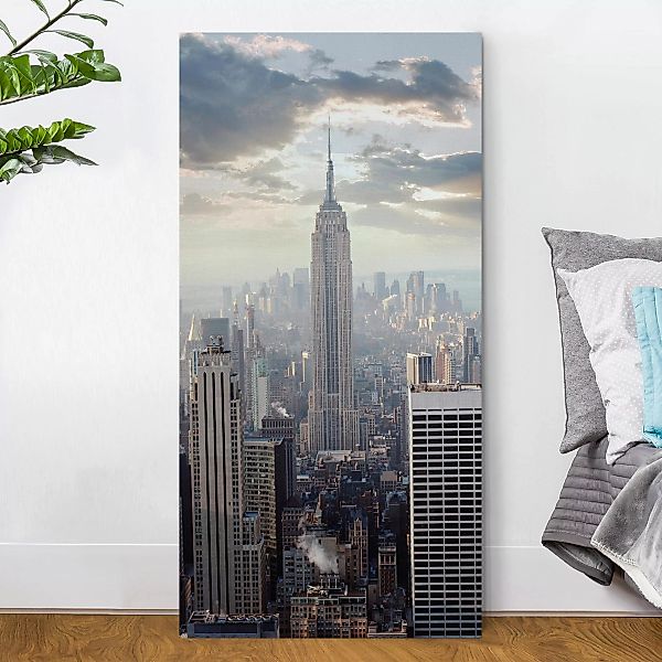 Leinwandbild New York - Hochformat Sonnenaufgang in New York günstig online kaufen