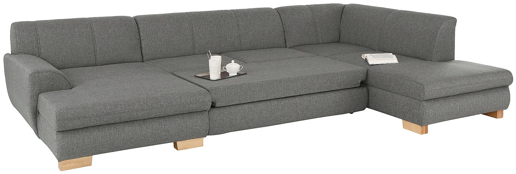 Home affaire Wohnlandschaft »Nika zeitlos und elegant, viel Platz, U-Form« günstig online kaufen