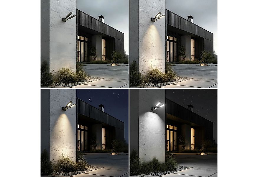 Maclean LED Solarleuchte MCE447, Kaltweiß, Solar Straßenlampe 5W 2x 450 Lum günstig online kaufen