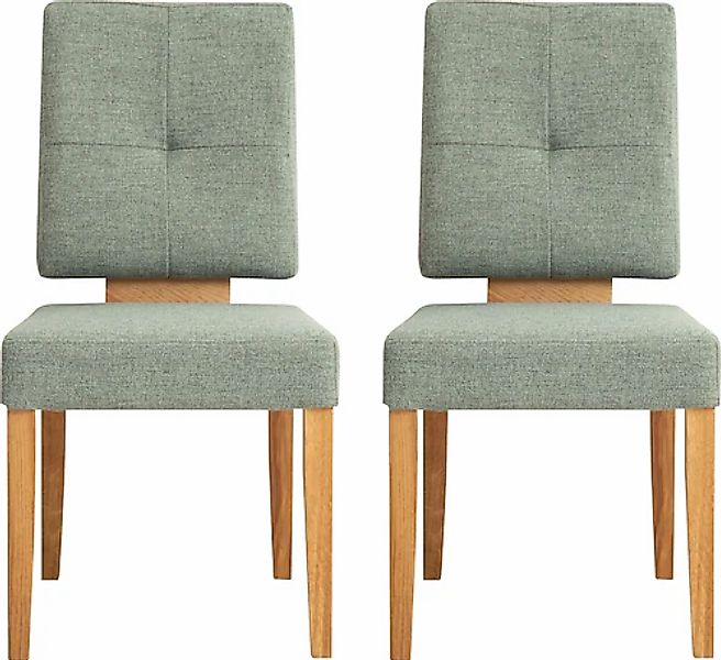 Home affaire Esszimmerstuhl »Ponza Polsterstuhl« (Set) 2 Stk.Gestell Eiche günstig online kaufen