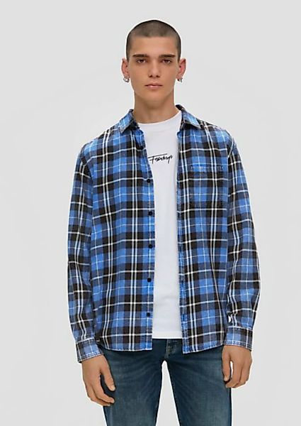 QS Langarmhemd Regular: Hemd aus Twill günstig online kaufen