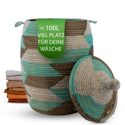 YAADU Wäschekorb mit Deckel 100L – günstig online kaufen