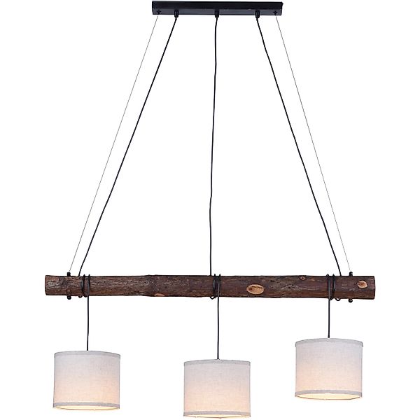 Just Light. Pendelleuchte Bark Holzdekor 100 x 120 cm günstig online kaufen