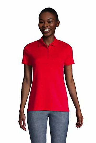 Supima-Poloshirt, Damen, Größe: L Normal, Rot, Baumwolle, by Lands' End, Ko günstig online kaufen