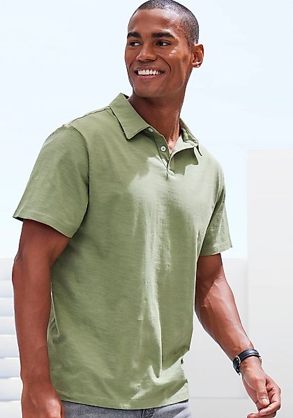 John Devin Poloshirt "mit Slub-Garn Struktur" aus leichter, strukturierter günstig online kaufen