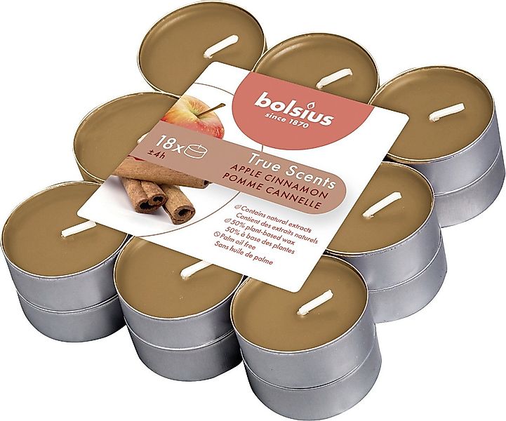 Bolsius Teelicht Bolsius Duftteelichter True Scents Apfel Zimt Ø günstig online kaufen