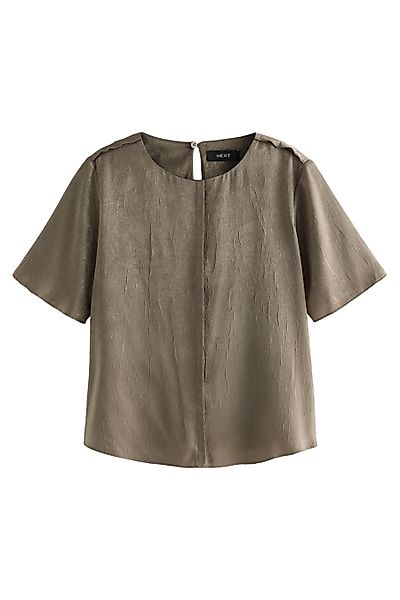 Next T-Shirt Strukturiertes Satin-T-Shirt in Knitteroptik günstig online kaufen
