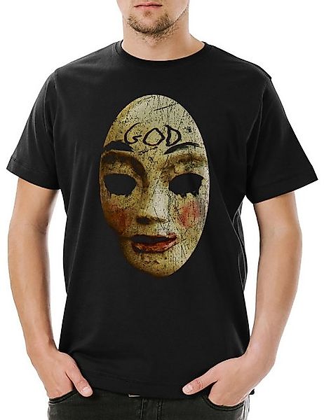 Urban Backwoods Print-Shirt God Mask Herren T-Shirt The Maske Purge God Sym günstig online kaufen
