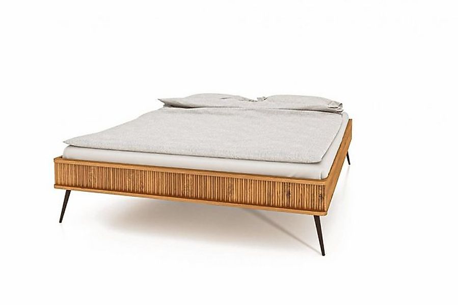 Natur24 Einzelbett Bett Tula 3 Sonderlänge 120x220 Wildeiche o. Kopfteil mi günstig online kaufen