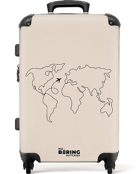 NoBoringSuitcases.com© Hartschalen-Trolley Weltkarte - Einfach - Flugzeug 6 günstig online kaufen
