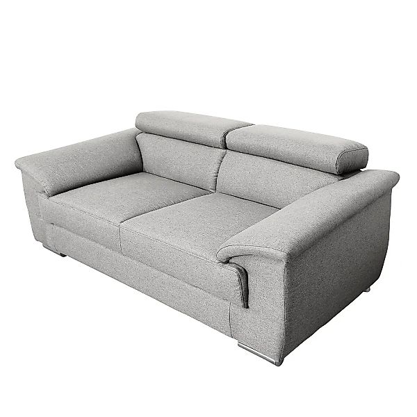 home24 Modoform Sofa Swaine 3-Sitzer Hellgrau Webstoff 213x78x100 cm günstig online kaufen