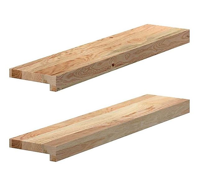 vidaXL Fensterbank Fensterbänke 2 Stk. Unbehandelt 70x15x2 cm Massivholz Ei günstig online kaufen